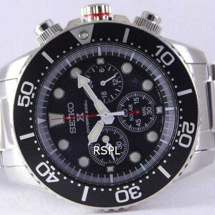Orologio da uomo Seiko Solar Chronograph Divers SSC015 SSC015P1 SSC015P
