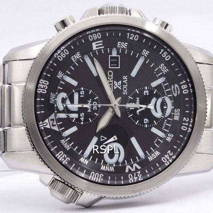 Orologio da uomo Seiko Solar Alarm Chronograph SSC075 SSC075P1 SSC075P