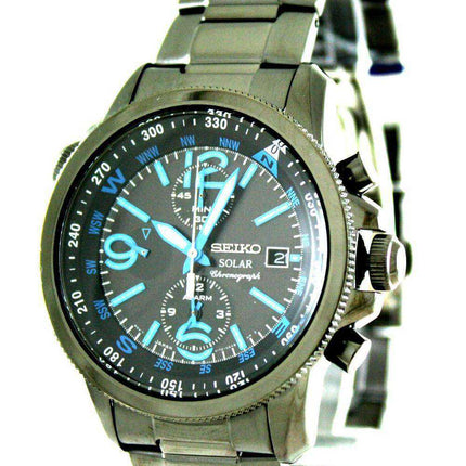 Orologio da uomo Seiko Solar Alarm Chronograph SSC079 SSC079P1 SSC079P