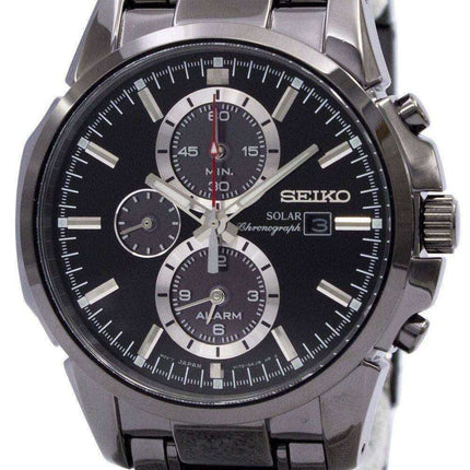 Orologio da uomo Seiko Solar Chronograph Alarm nero SSC095 SSC095P1 SSC095P