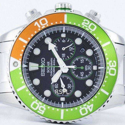 Orologio da uomo Seiko Solar Chronograph Diver 200M SSC237 SSC237P1 SSC237P