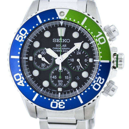 Orologio da uomo Seiko Solar Chronograph Diver 200M SSC239 SSC239P1 SSC239P