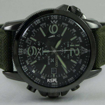 Orologio da uomo Seiko Prospex Solar Military Alarm Chronograph SSC295 SSC295P1 SSC295P