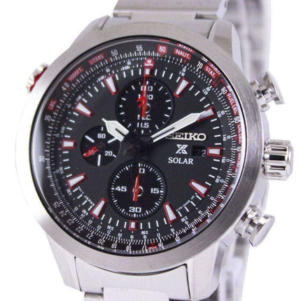Orologio da uomo Seiko Prospex Sky Solar Chronograph Pilots SSC349 SSC349P1 SSC349P