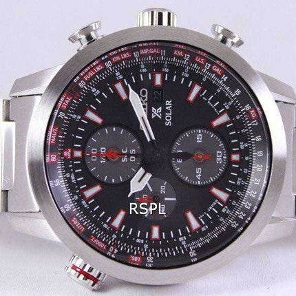 Orologio da uomo Seiko Prospex Sky Solar Chronograph Pilots SSC349 SSC349P1 SSC349P