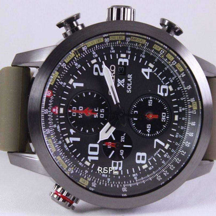 Orologio da uomo Seiko Prospex Sky Solar Chronograph Pilots SSC353 SSC353P1 SSC353P