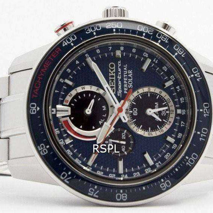 Orologio da uomo Seiko Sportura Solar Chronograph Perpetual SSC355 SSC355P1 SSC355P