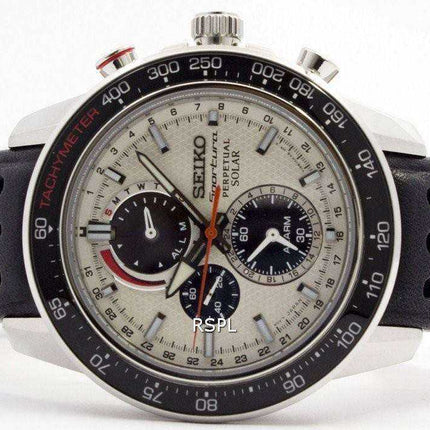 Orologio da uomo Seiko Sportura Solar Chronograph Perpetual SSC359 SSC359P1 SSC359P