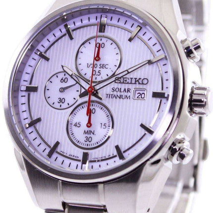 Orologio da uomo Seiko Solar Titanium Chronograph SSC363 SSC363P1 SSC363P