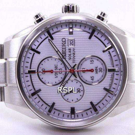 Orologio da uomo Seiko Solar Titanium Chronograph SSC363 SSC363P1 SSC363P