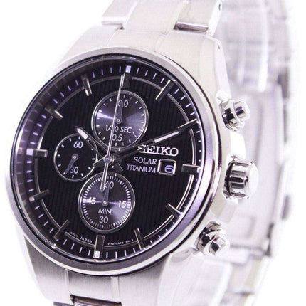 Orologio da uomo Seiko Solar Titanium Chronograph SSC367 SSC367P1 SSC367P