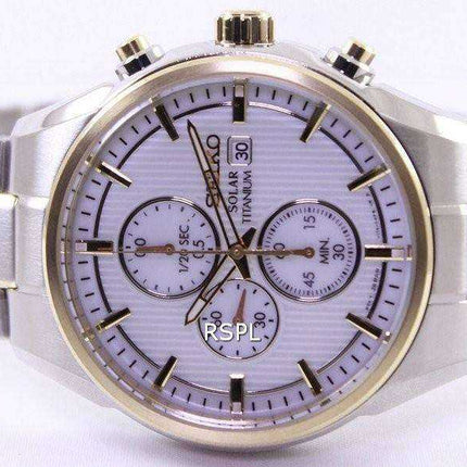 Orologio da uomo Seiko Solar Titanium cronografo SSC368 SSC368P1 SSC368P