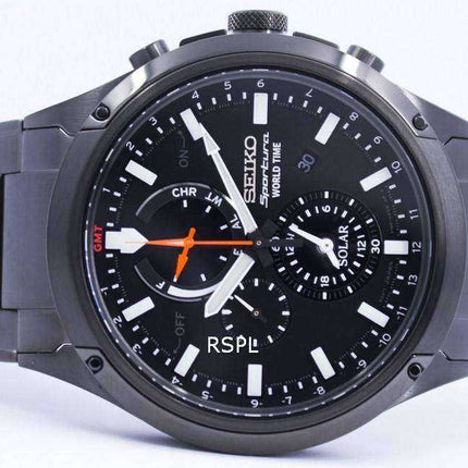 Orologio da uomo Seiko Sportura World Time Solar Chronograph SSC481 SSC481P1 SSC481P