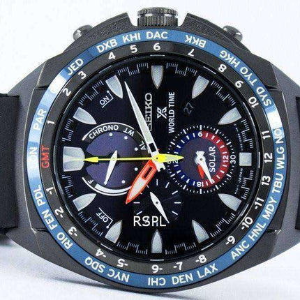 Orologio da uomo Seiko Prospex World Time Solar Chronograph SSC551 SSC551P1 SSC551P