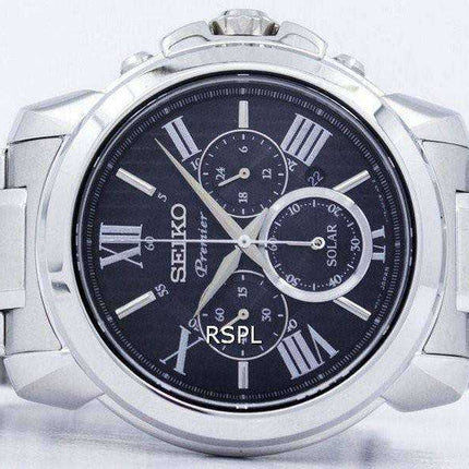 Orologio da uomo Seiko Premier Chronograph Solar SSC597 SSC597P1 SSC597P