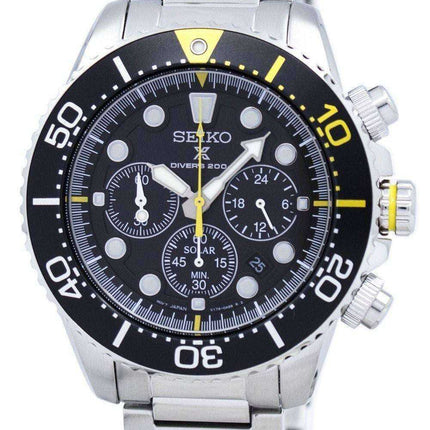 Orologio da uomo Seiko Prospex Diver's Solar Chronograph 200M SSC613 SSC613P1 SSC613P