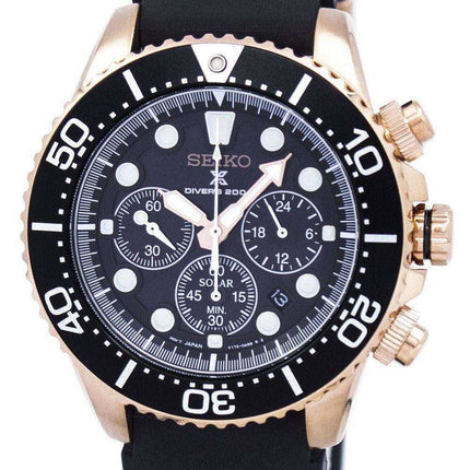 Orologio da uomo Seiko Prospex Diver&#39;s Solar Chronograph SSC618 SSC618P1 SSC618P
