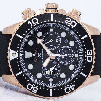 Orologio da uomo Seiko Prospex Diver&#39;s Solar Chronograph SSC618 SSC618P1 SSC618P