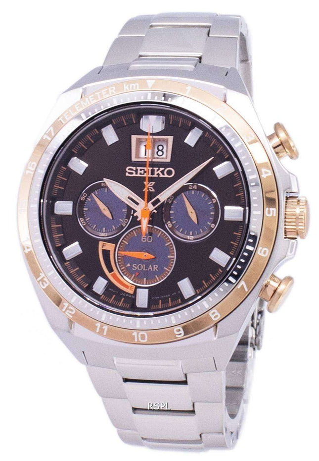 Orologio da uomo Seiko Prospex Solar Chronograph SSC664 SSC664P1 SSC664P 100M ricondizionato