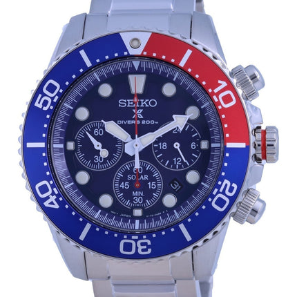Orologio da uomo Seiko Prospex Chronograph Solar Diver's SSC783P1 200M ricondizionato