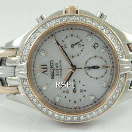 Seiko Core Solar Chronograph Swarovski Crystals SSC874P1 SSC874P Orologio da donna
