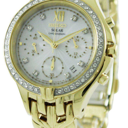 Seiko Core Solar Chronograph Swarovski Crystals SSC876P1 SSC876P Orologio da donna