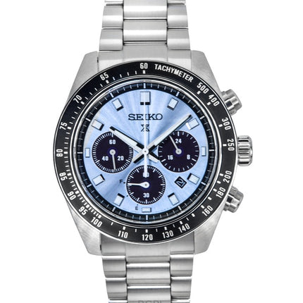 Orologio da uomo Seiko Prospex Crystal Trophy Speedtimer Chronograph quadrante blu Solar SSC935P1 100M