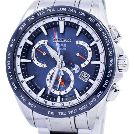 Orologio da uomo Seiko Astron GPS Solar Dual Time Japan Made SSE053 SSE053J1 SSE053J