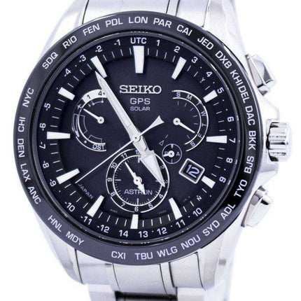 Orologio da uomo Seiko Astron GPS Solar Dual Time Japan Made SSE077 SSE077J1 SSE077J