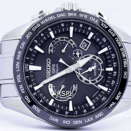 Orologio da uomo Seiko Astron GPS Solar Dual Time Japan Made SSE077 SSE077J1 SSE077J
