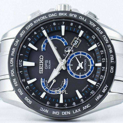 Orologio da uomo Seiko Astron GPS Solar Dual Time Japan Made SSE107 SSE107J1 SSE107J