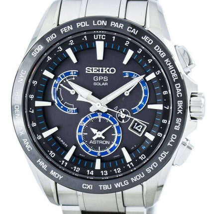 Orologio da uomo Seiko Astron GPS Solar Dual Time Japan Made SSE107 SSE107J1 SSE107J