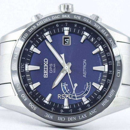 Orologio da uomo Seiko Astron Titanium GPS Solar World Time Orologio fatto da uomo SSE109 SSE109J1 SSE109J SSE109J