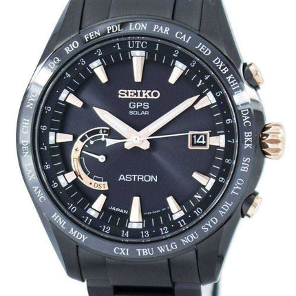 Orologio da uomo Seiko Astron Titanium GPS Solar World Time Orologio fatto da uomo SSE113 SSE113J1 SSE113J SSE113J