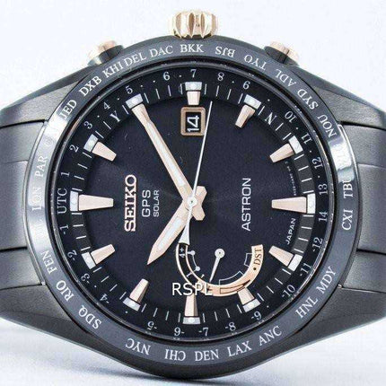 Orologio da uomo Seiko Astron Titanium GPS Solar World Time Orologio fatto da uomo SSE113 SSE113J1 SSE113J SSE113J