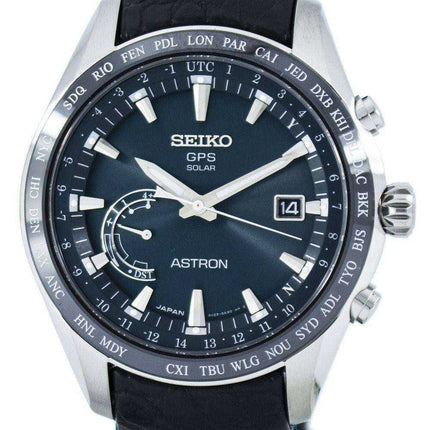 Orologio da uomo Seiko Astron Titanium GPS Solar World Time Orologio fatto da uomo SSE115 SSE115J1 SSE115J SSE115J