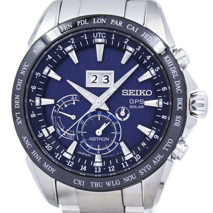 Orologio da uomo Seiko Astron Solar GPS Dual Time SSE147 SSE147J1 SSE147J