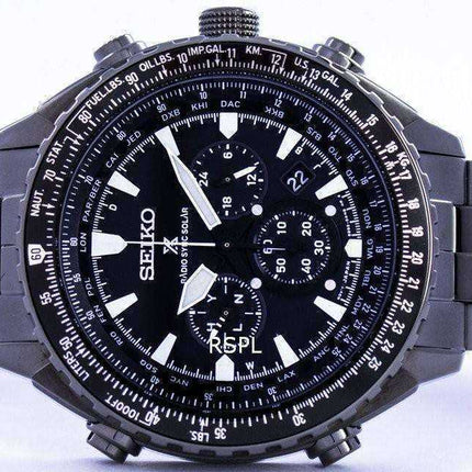 Orologio da uomo Seiko Prospex Sky Radio Sync Solar World Time Cronografo SSG003 SSG003P1 SSG003P
