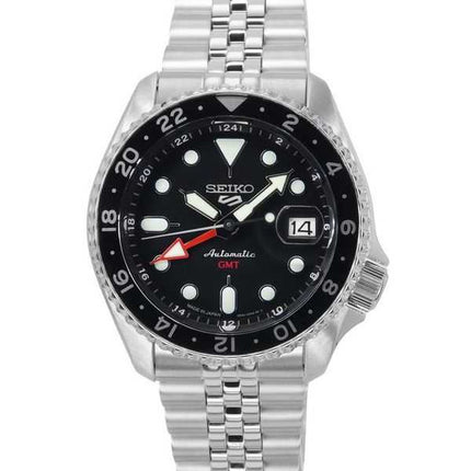Orologio da uomo Seiko 5 Sports SKX Sports Style GMT acciaio inossidabile quadrante nero automatico SSK001J1 100M