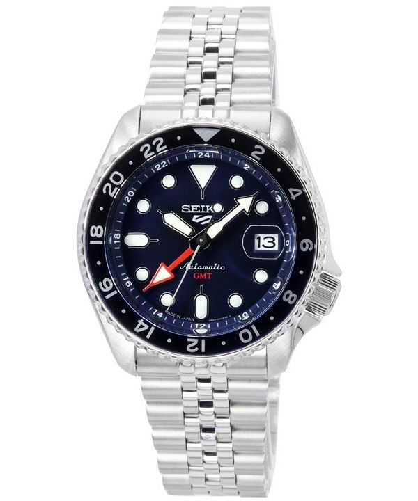 Orologio da uomo Seiko 5 Sports in acciaio inossidabile con quadrante blu automatico SSK003J1 100M
