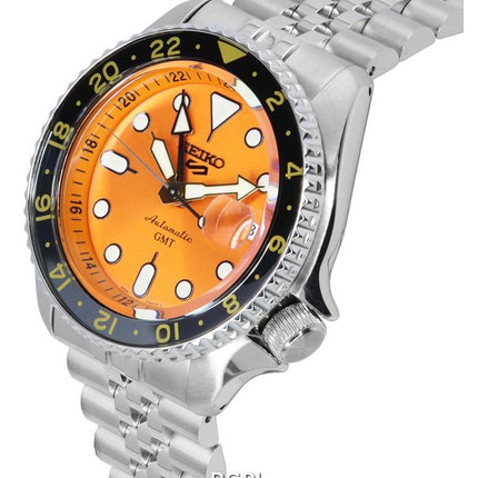Seiko 5 Sports Mikan Orange GMT SKX Re-Interpretation Automatic SSK005 SSK005K1 SSK005K 100M Orologio da uomo