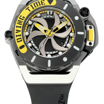 Mazzucato RIM Scuba Yellow reversibile doppio quadrante automatico SUB01-BK115 100M orologio da uomo