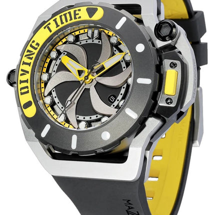 Mazzucato RIM Scuba Yellow reversibile doppio quadrante automatico SUB01-BK115 100M orologio da uomo