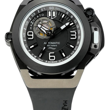 Orologio da uomo Mazzucato RIM Scuba nero reversibile doppio quadrante automatico SUB02-BKCG9 100M