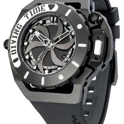 Orologio da uomo Mazzucato RIM Scuba nero reversibile doppio quadrante automatico SUB02-BKCG9 100M