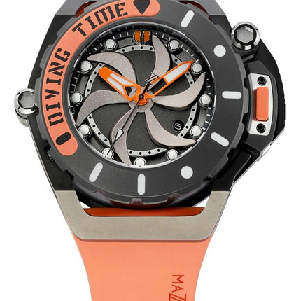 Mazzucato RIM Scuba Orange reversibile doppio quadrante automatico SUB04-ORCG9 100M orologio da uomo