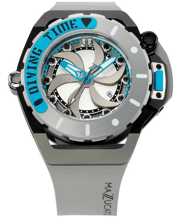 Mazzucato RIM Scuba Blue Grey reversibile doppio quadrante automatico SUB06-GY312 100M orologio da uomo