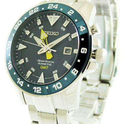 Orologio da uomo Seiko Sportura Kinetic GMT SUN017 SUN017P1 SUN017P