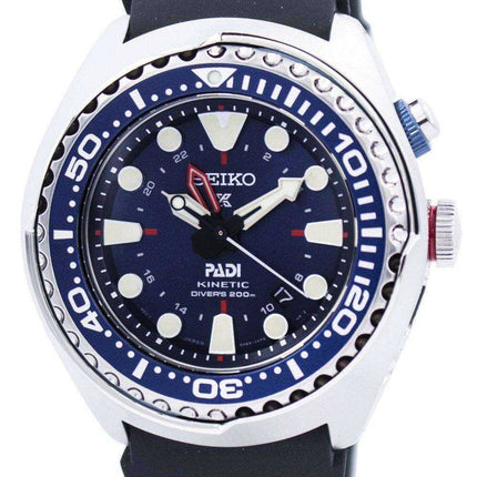 Orologio da uomo Seiko Prospex Kinetic GMT Diver &quot;PADI&quot; SUN065 SUN065P1 SUN065P