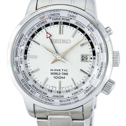 Orologio da uomo Seiko Kinetic World Time GMT SUN067 SUN067P1 SUN067P